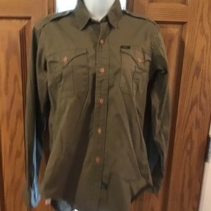 💚3/$25 Ralph Lauren size 16 women olive green long sleeve blouse